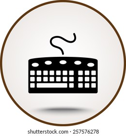Computer keyboard sign icon, vector illustration. Flat design style 