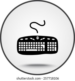 Computer keyboard sign icon, vector illustration. Flat design style 
