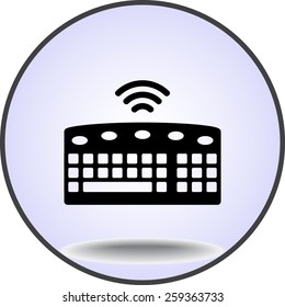 Computer keyboard sign icon, vector illustration. Flat design style 