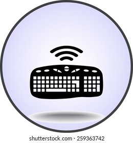 Computer keyboard sign icon, vector illustration. Flat design style 