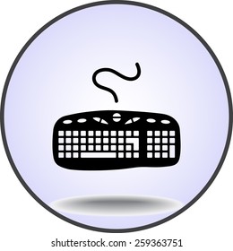 Computer keyboard sign icon, vector illustration. Flat design style 