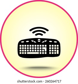 Computer keyboard sign icon, vector illustration. Flat design style 