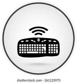 Computer keyboard sign icon, vector illustration. Flat design style 