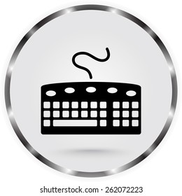 Computer keyboard sign icon, vector illustration. Flat design style 