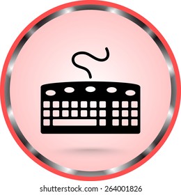 Computer keyboard sign icon, vector illustration. Flat design style 