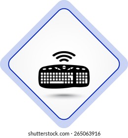 Computer keyboard sign icon, vector illustration. Flat design style 