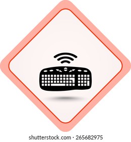 Computer keyboard sign icon, vector illustration. Flat design style 