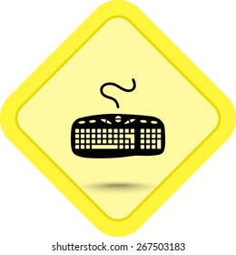 Computer keyboard sign icon, vector illustration. Flat design style 