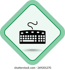 Computer keyboard sign icon, vector illustration. Flat design style 