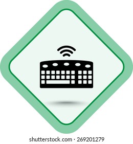 Computer keyboard sign icon, vector illustration. Flat design style 