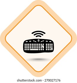 Computer keyboard sign icon, vector illustration. Flat design style 