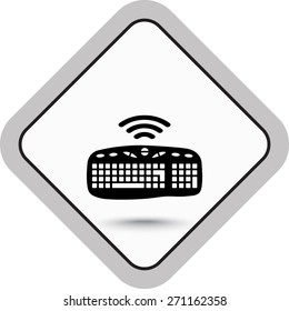 Computer keyboard sign icon, vector illustration. Flat design style 