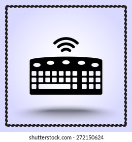 Computer keyboard sign icon, vector illustration. Flat design style 