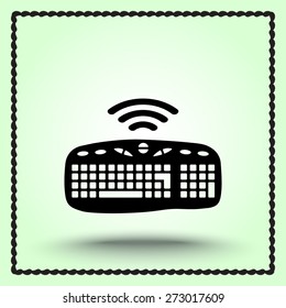 Computer keyboard sign icon, vector illustration. Flat design style 