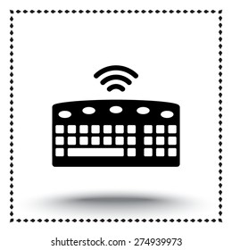 Computer keyboard sign icon, vector illustration. Flat design style 