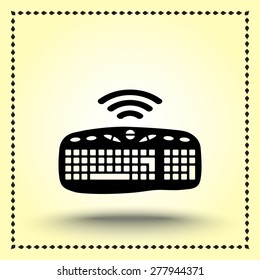 Computer keyboard sign icon, vector illustration. Flat design style 