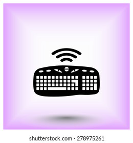 Computer keyboard sign icon, vector illustration. Flat design style 