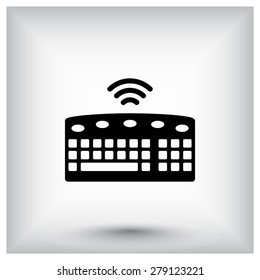 Computer keyboard sign icon, vector illustration. Flat design style 