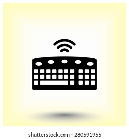 Computer keyboard sign icon, vector illustration. Flat design style 