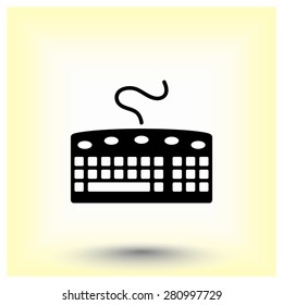 Computer keyboard sign icon, vector illustration. Flat design style 