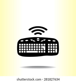 Computer keyboard sign icon, vector illustration. Flat design style 