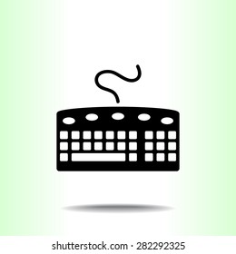 Computer keyboard sign icon, vector illustration. Flat design style 