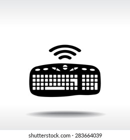 Computer keyboard sign icon, vector illustration. Flat design style 
