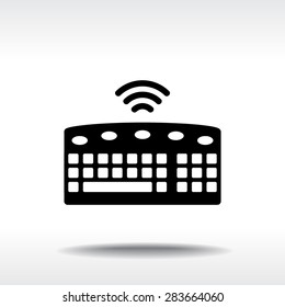 Computer keyboard sign icon, vector illustration. Flat design style 