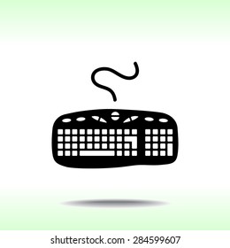 Computer keyboard sign icon, vector illustration. Flat design style 
