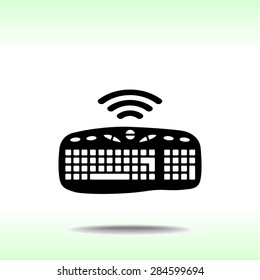 Computer keyboard sign icon, vector illustration. Flat design style 