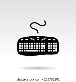 Computer keyboard sign icon, vector illustration. Flat design style 