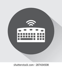 Computer keyboard sign icon, vector illustration. Flat design style 