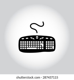 Computer keyboard sign icon, vector illustration. Flat design style 