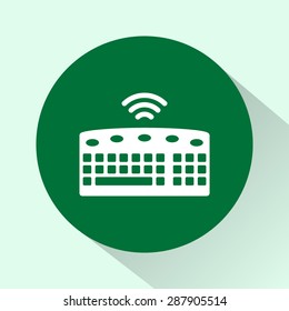 Computer keyboard sign icon, vector illustration. Flat design style 