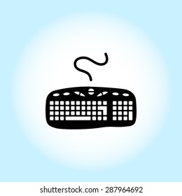 Computer keyboard sign icon, vector illustration. Flat design style 