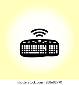 Computer keyboard sign icon, vector illustration. Flat design style 