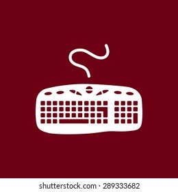 Computer keyboard sign icon, vector illustration. Flat design style 