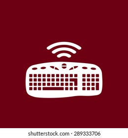 Computer keyboard sign icon, vector illustration. Flat design style 