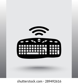 Computer keyboard sign icon, vector illustration. Flat design style 