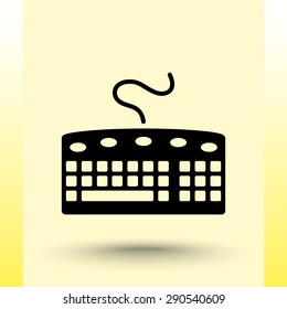 Computer keyboard sign icon, vector illustration. Flat design style 