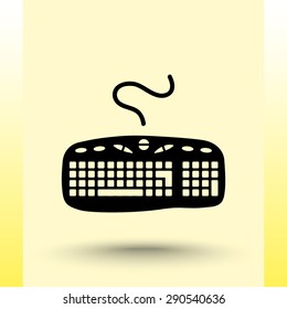 Computer keyboard sign icon, vector illustration. Flat design style 