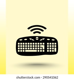 Computer keyboard sign icon, vector illustration. Flat design style 