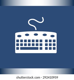 Computer keyboard sign icon, vector illustration. Flat design style 