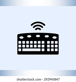 Computer keyboard sign icon, vector illustration. Flat design style 