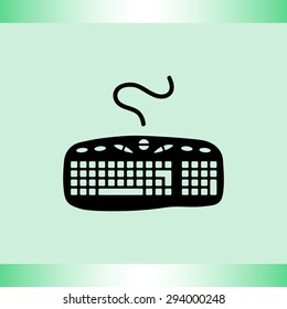 Computer keyboard sign icon, vector illustration. Flat design style 