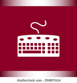 Computer keyboard sign icon, vector illustration. Flat design style 