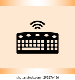 Computer keyboard sign icon, vector illustration. Flat design style 