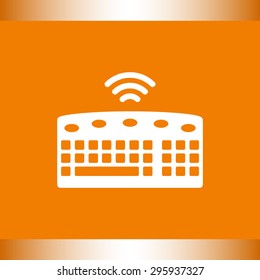 Computer keyboard sign icon, vector illustration. Flat design style 