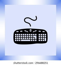 Computer keyboard sign icon, vector illustration. Flat design style 