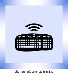 Computer keyboard sign icon, vector illustration. Flat design style 